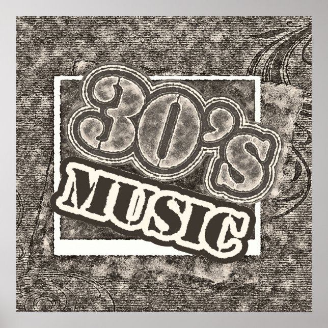 Musik för vintage 30 - Poster (Framsidan)
