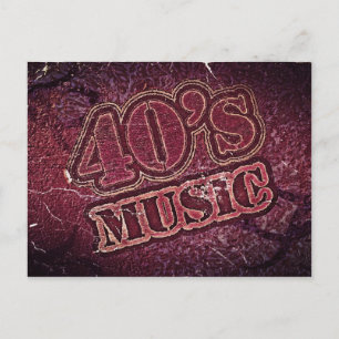 Musik för vintage 40 - vykort