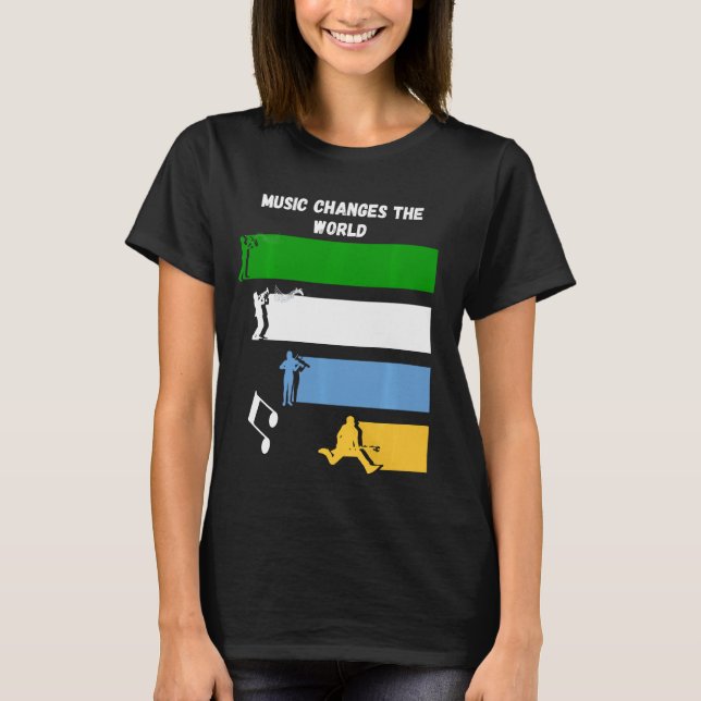 Musik förändrar världen t shirt (Framsida)