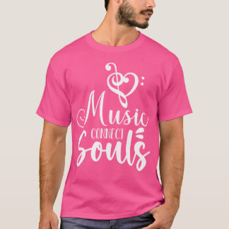 Musik Förbinder Själars Hörlurar Högtalare Dj Mixe T Shirt