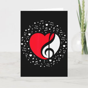 Musik Form Hjarta För Musiker Valentines-Gåva  Kort