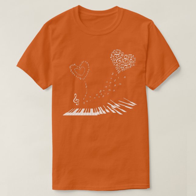 Musik från Piano lakan och kärlek T Shirt (Design framsida)