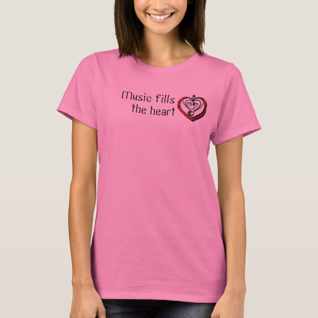 Musik fyller hjärtaT-tröja (kvinnor) Tröja (Framsida)