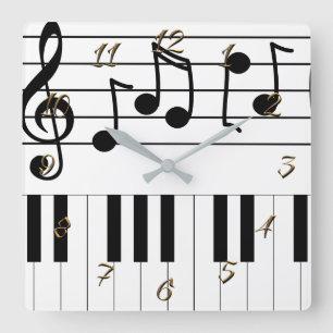 Musik Fyrkantig Klocka