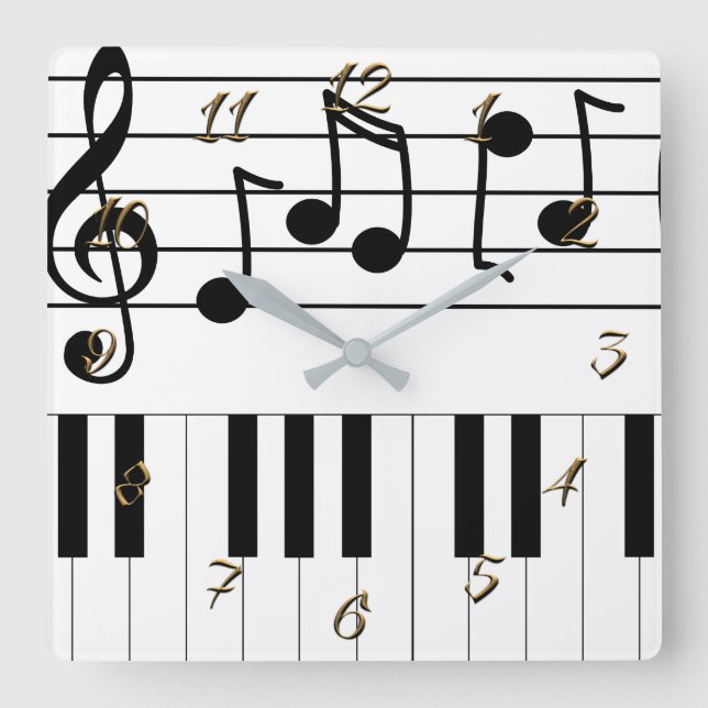 Musik Fyrkantig Klocka (Framsida)