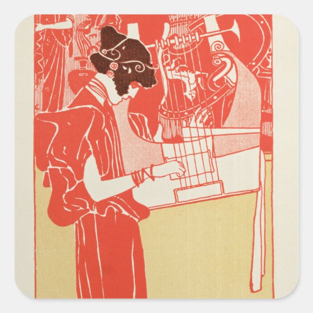 Musik Fyrkantigt Klistermärke (Framsida)