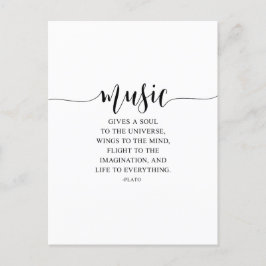 Musik Ger En Själ Till Universum, Plato Citat Vykort