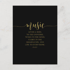 Musik Ger En Själ Till Universum, Plato Citat Vykort