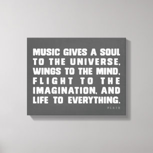 Musik ger en Soul till universum Canvastryck