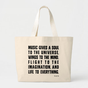 Musik ger en Soul till universum Jumbo Tygkasse