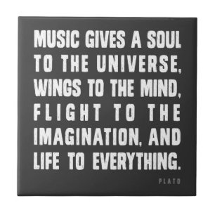 Musik ger en Soul till universum Kakelplatta