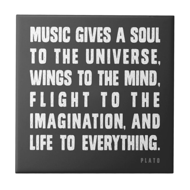 Musik ger en Soul till universum Kakelplatta (Framsidan)