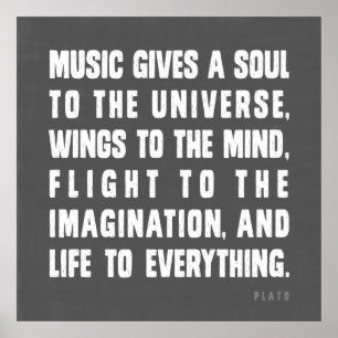 Musik ger en Soul till universum Poster