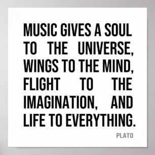 Musik ger en Soul till universum Poster