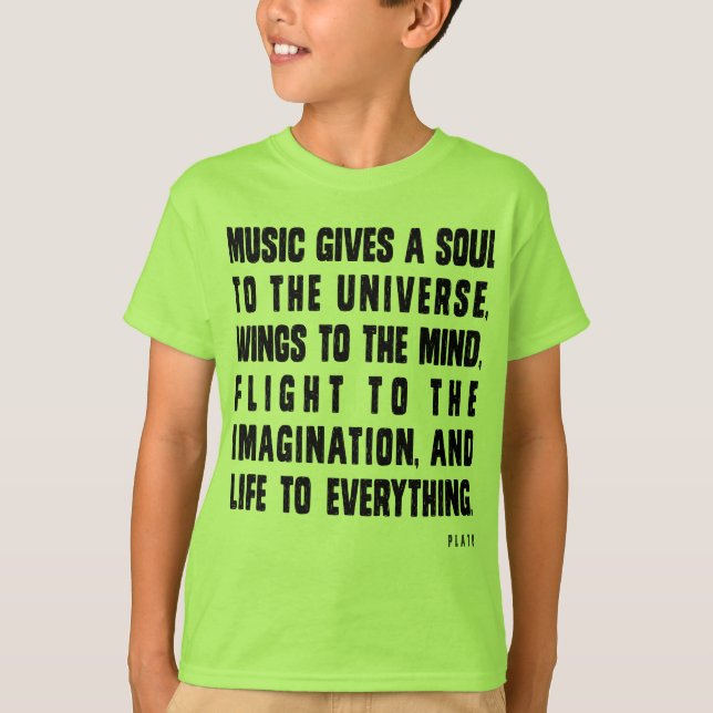 Musik ger en Soul till universum T-shirt (Framsida)