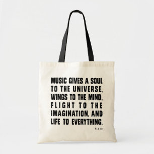 Musik ger en Soul till universum Tygkasse