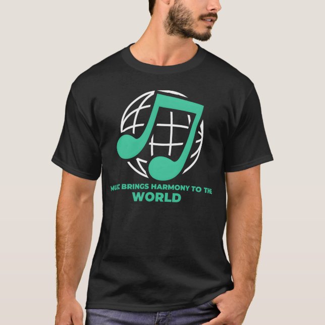 musik ger harmonisk familj t shirt (Framsida)
