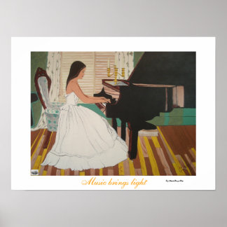 Musik ger ljus poster