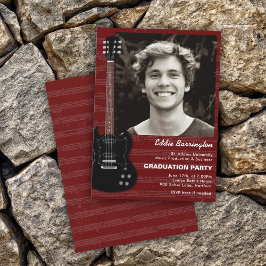 Musik Gitarr Foto Examen Inbjudan