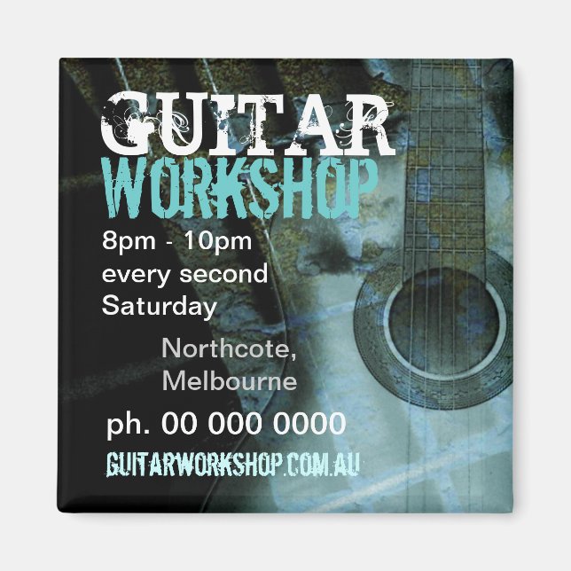 Musik Gitarr Workshop Promo Magnet (Framsidan)