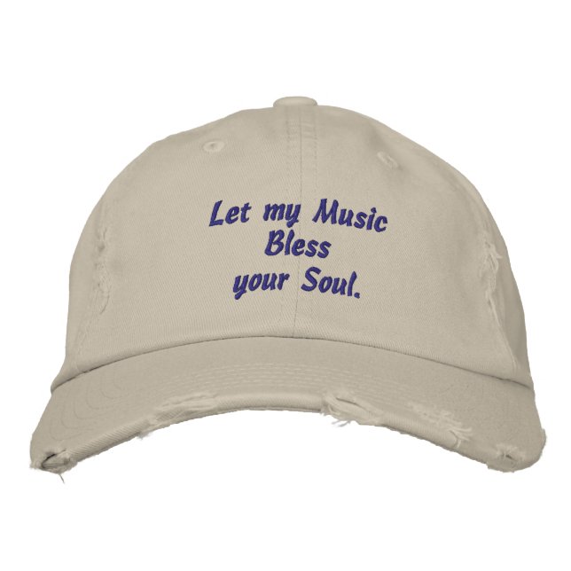 Musik, glöm din själ, broderad hatt keps (Framsida)