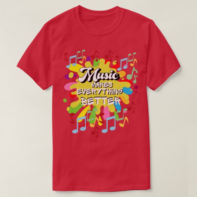 Musik gör allt bättre t shirt (Design framsida)