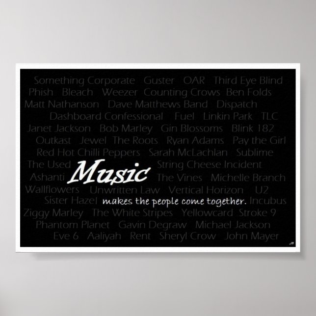 Musik gör att människor komar tillsammans poster (Framsidan)