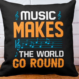 Musik gör att World Go Round Kudde