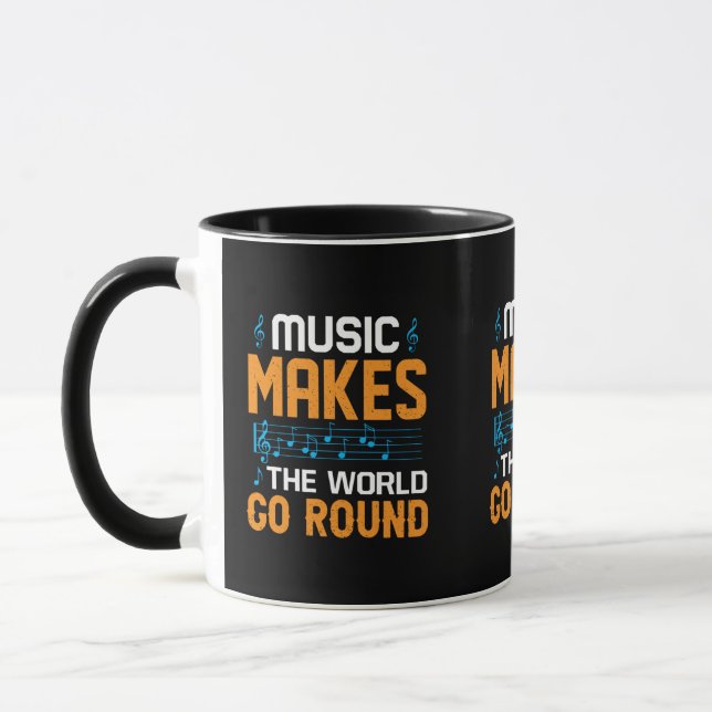 Musik gör att World Go Round Mugg (Vänster)