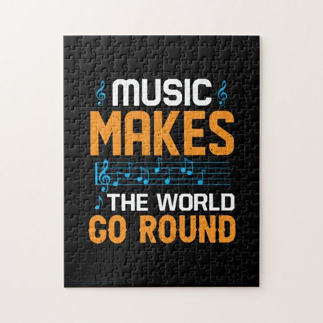 Musik gör att World Go Round Pussel (Vertikal)