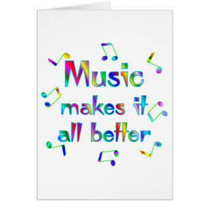 Musik gör det förbättrar hälsningskort