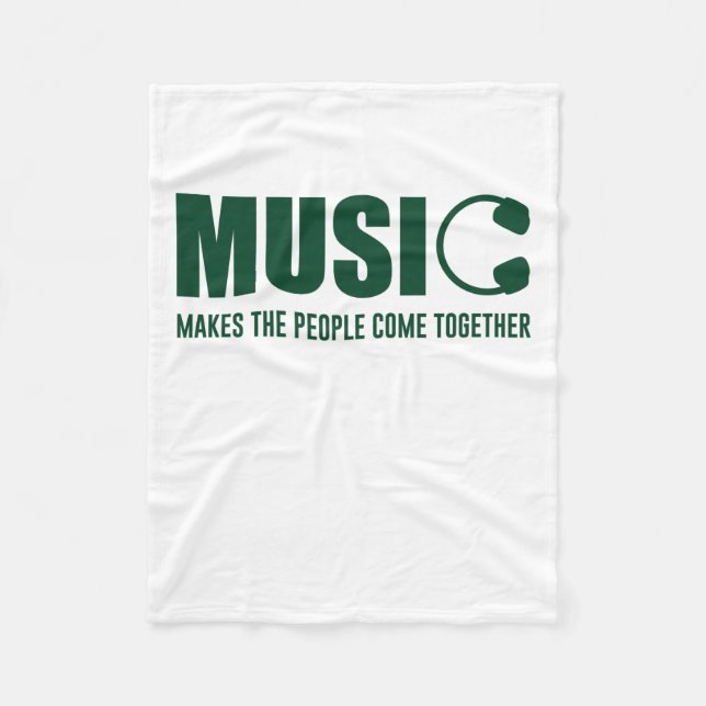Musik gör människors Kom gemensam Fleecefilt (Framsidan)