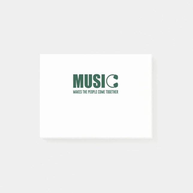 Musik gör människors Kom gemensam Post-it Block (Framsida)