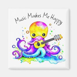 Musik Gör Mig Glad | Bläckfisk som Spelar Gitarr Magnet