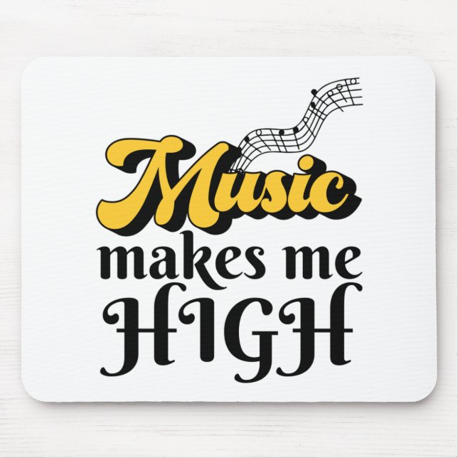 Musik gör mig hög musmatta (Framsidan)