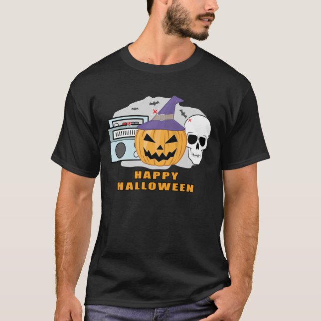 Musik Halloween  T Shirt (Framsida)