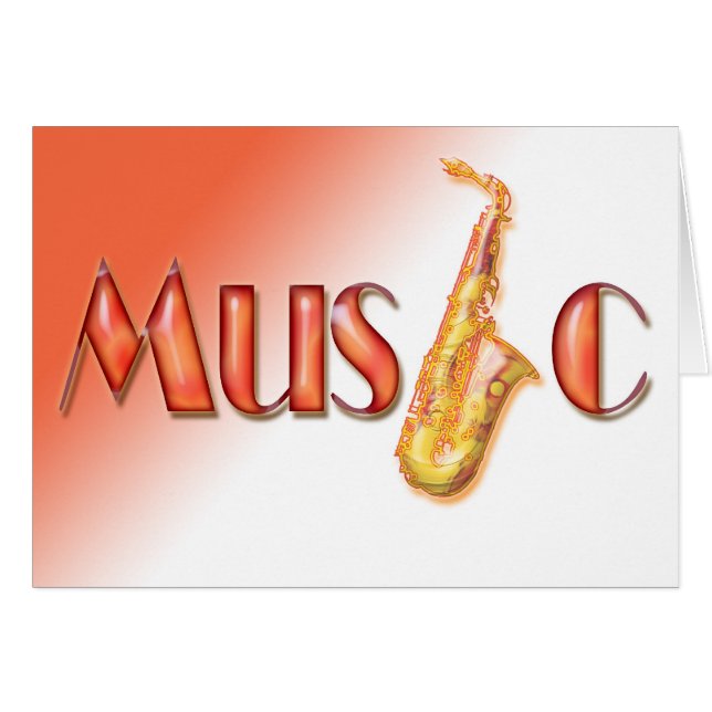 musik hälsningskort (Framsidan Horizontal)