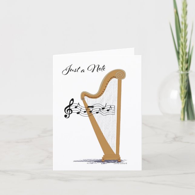 Musik Harpnotkort med linjer inuti Kort (Framsida)