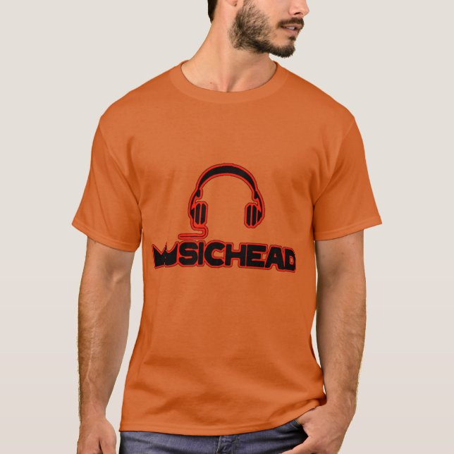 Musik Head retro T Shirt (Framsida)