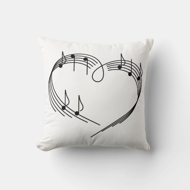 Musik Hjärt Kasta Kudde (Framsida)