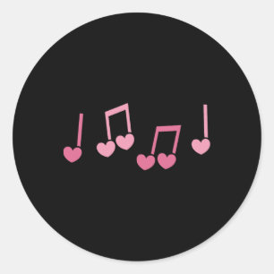 Musik Hjärt Musik Not Rolig Musiker Barn Flickor M Runt Klistermärke