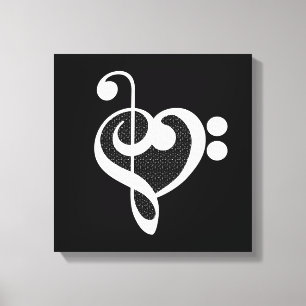 Musik Hjärtat - Jag älskar musik Canvastryck