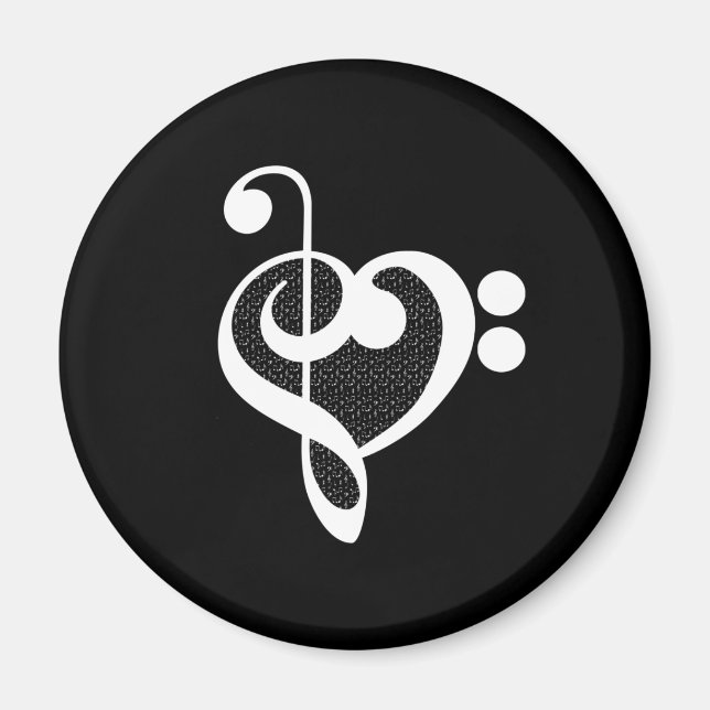 Musik Hjärtat - Jag älskar musik Magnet (Framsidan)