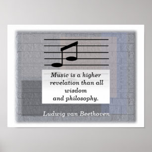 Musik - högre uppspelning - konsttryck - Beethoven Poster