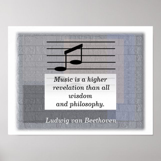 Musik - högre uppspelning - konsttryck - Beethoven Poster (Framsidan)