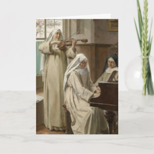 Musik i klostret Katolska nunnor Violin Piano Kort