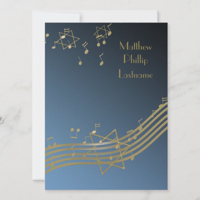 Musik i Luft Pub Mitzvah 7.5 Inbjudningar (Framsida)