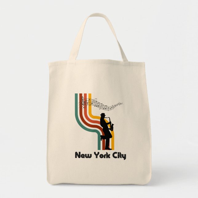 Musik i NYC Tote Bag Tygkasse (Framsidan)
