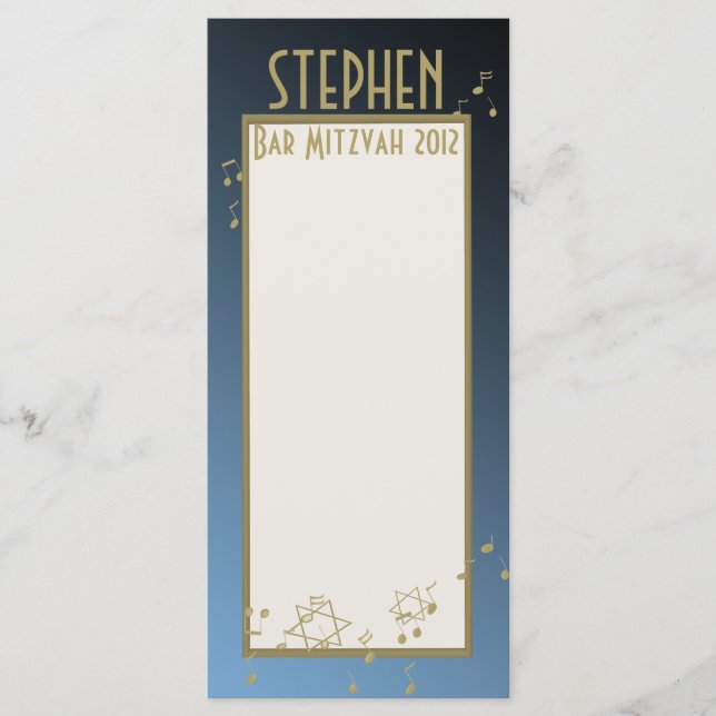 Musik i programkortet Luft Pub Mitzvah Program (Framsida)