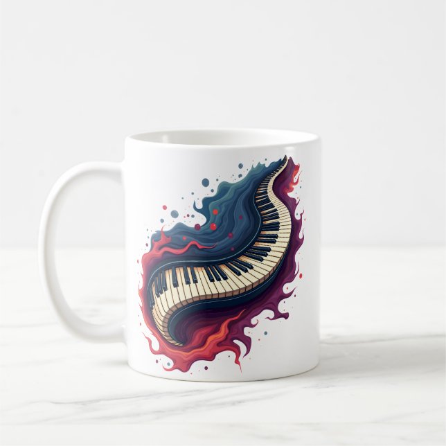 Musik i rörelse, det böjda pianot. kaffemugg (Vänster)